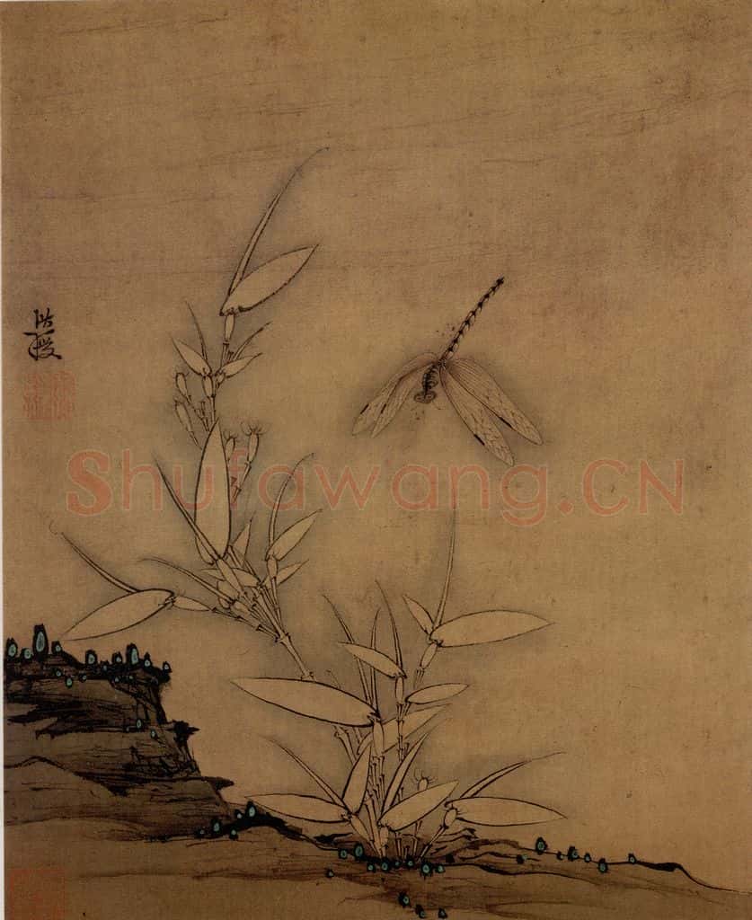 1633年 陈洪绶《花鸟图册》书画作品