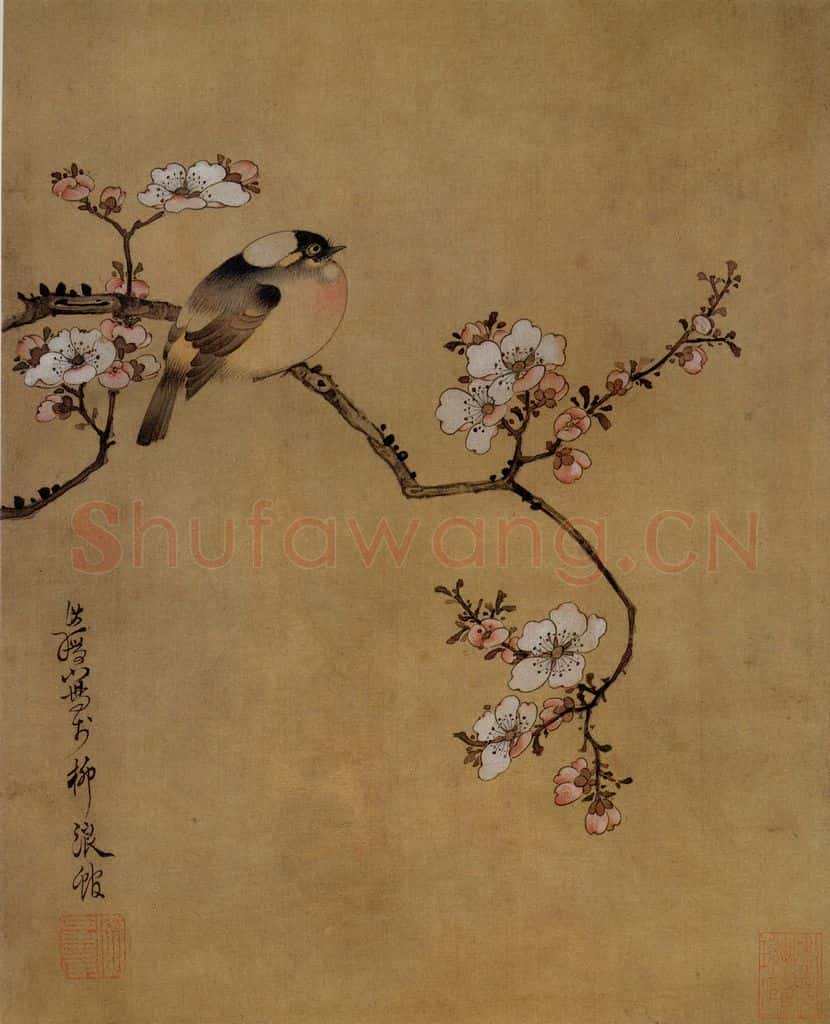 1633年 陈洪绶《花鸟图册》书画作品