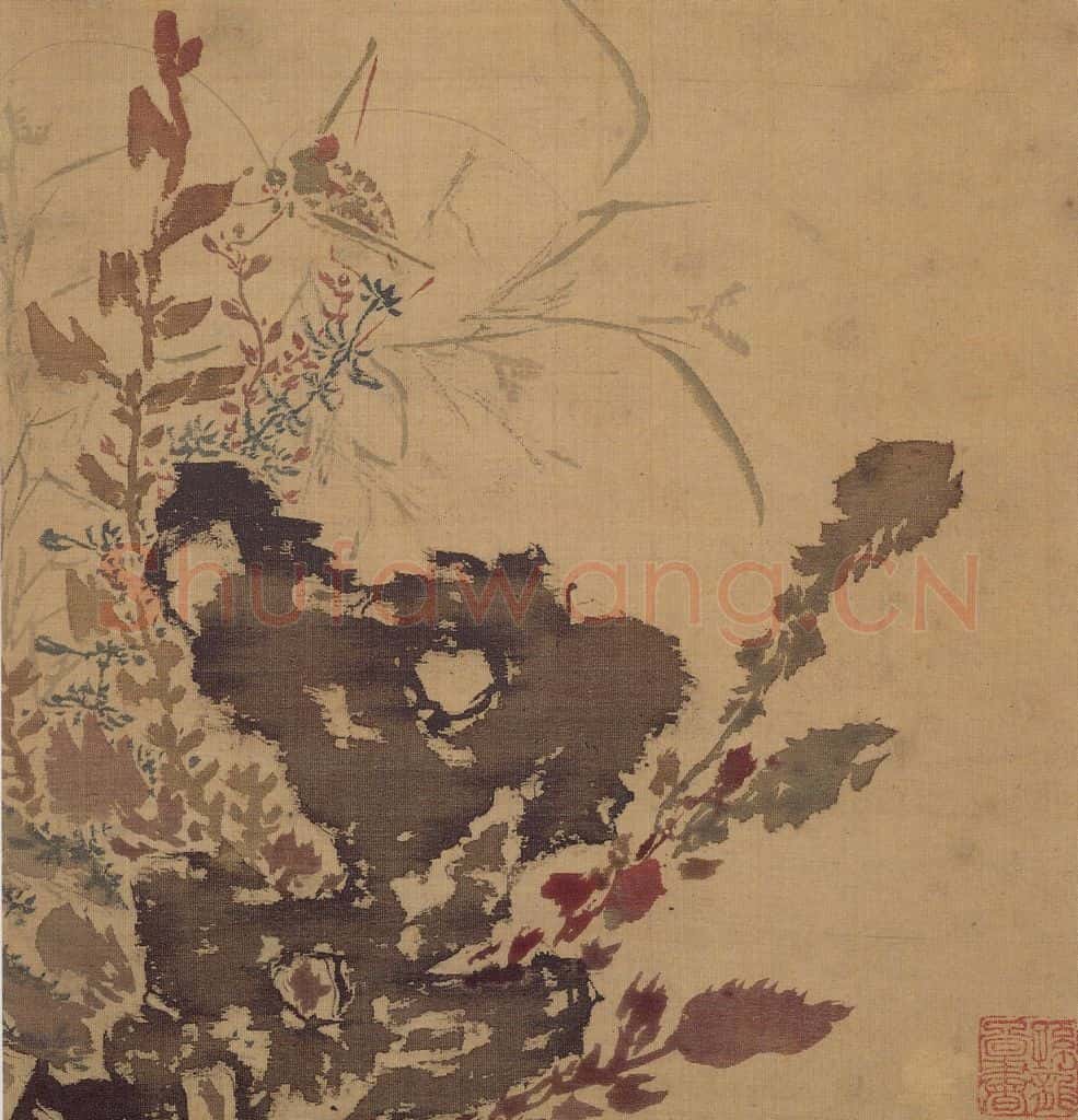 明 孙龙《花鸟草虫册》书画作品