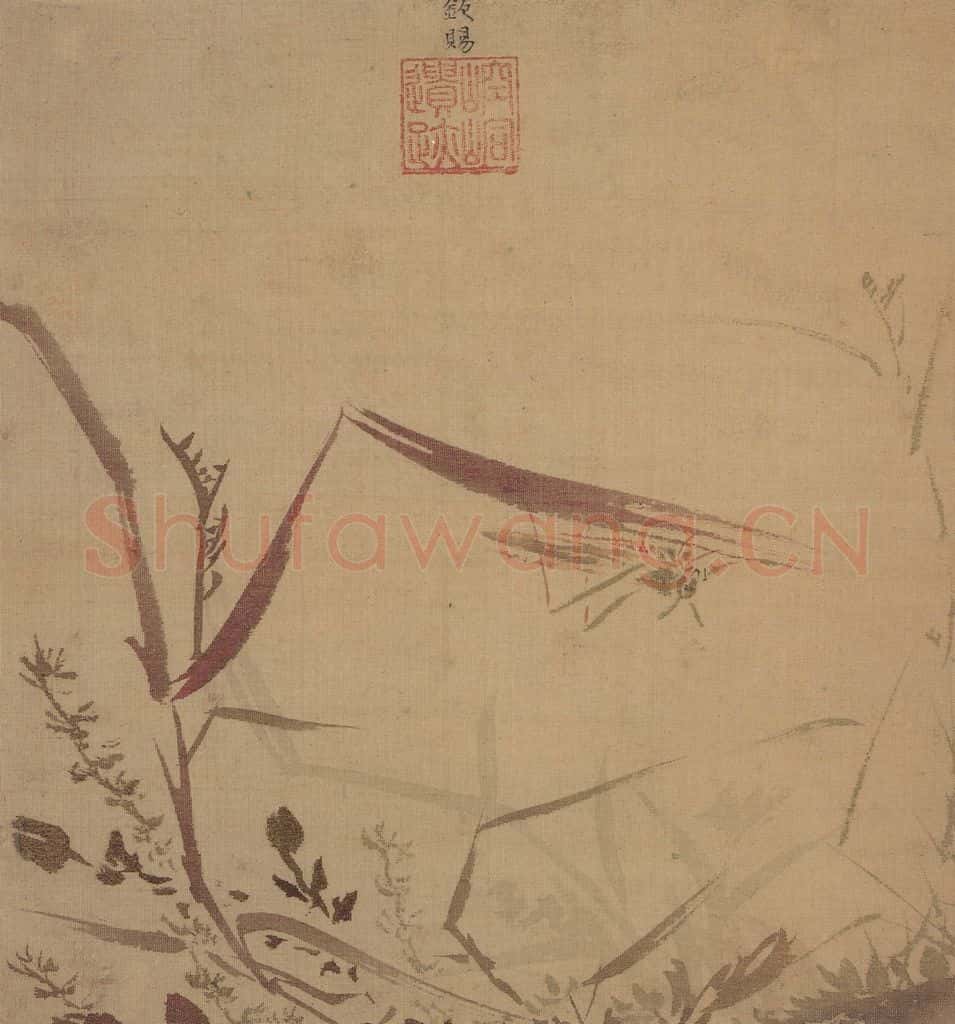 明 孙龙《花鸟草虫册》书画作品