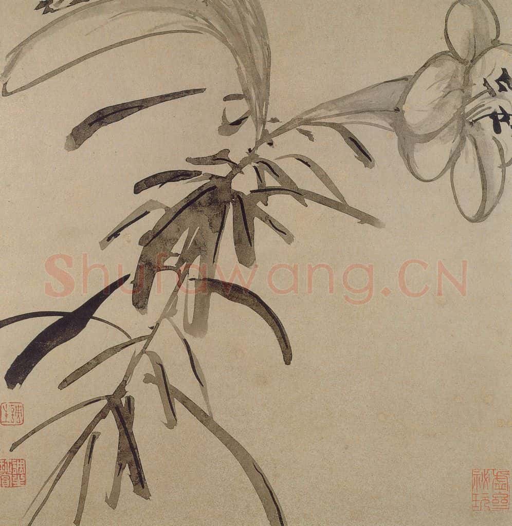 明 李流芳《山水花卉册》书画作品