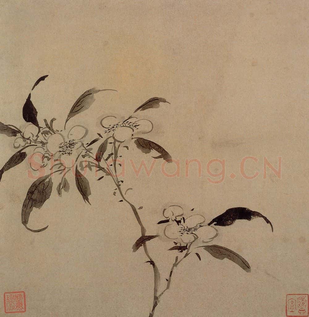 明 李流芳《山水花卉册》书画作品