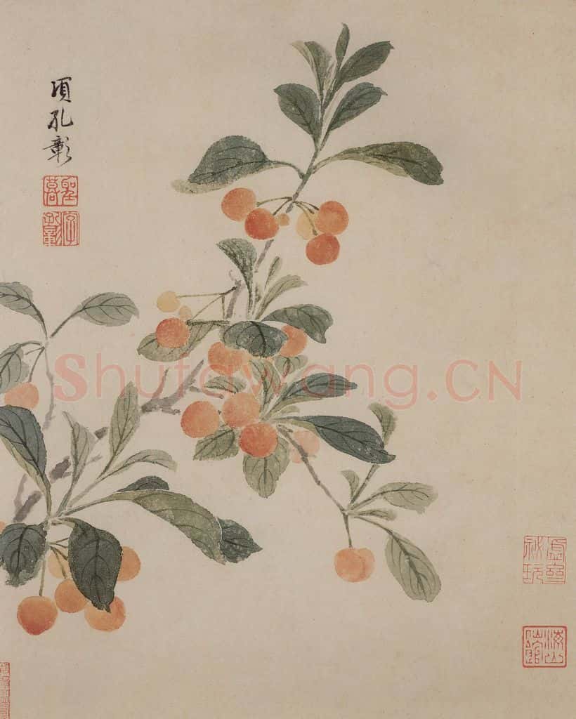 明 项圣谟《花卉册》书画作品