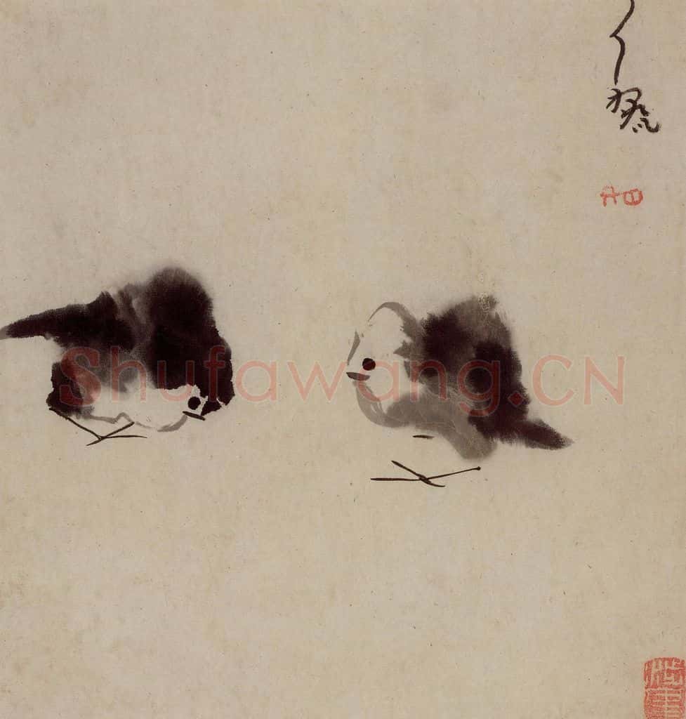 清 朱耷《杂画册》书画作品