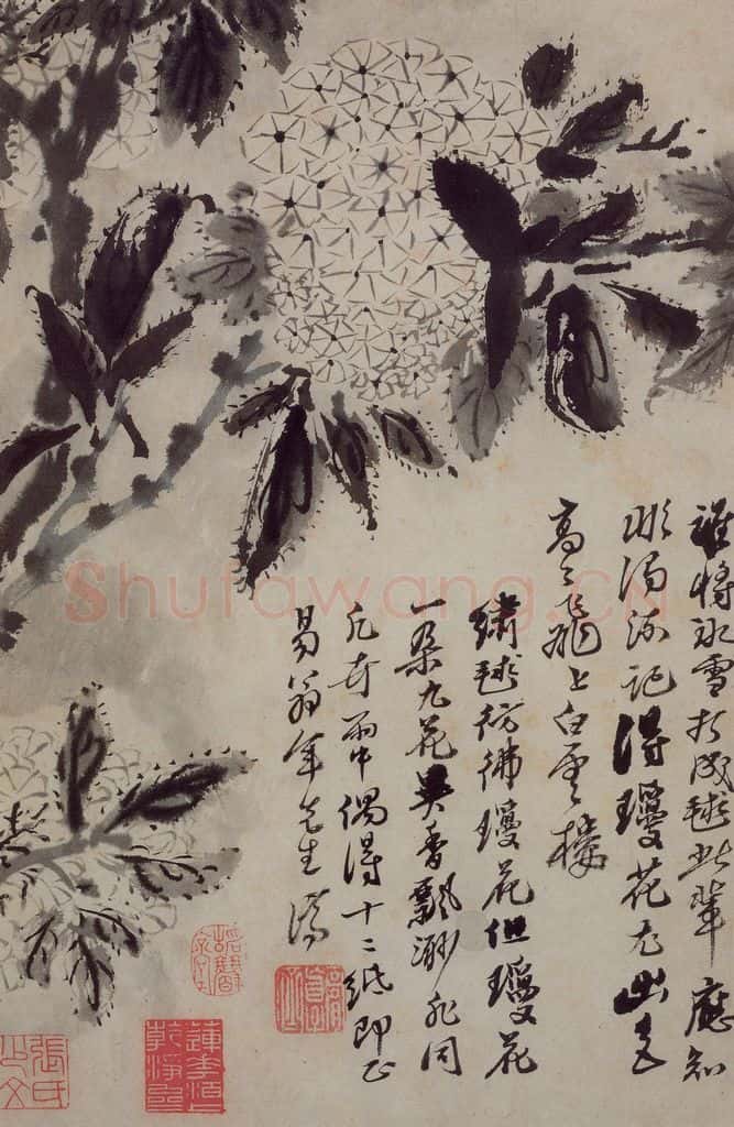 清 石涛《花卉册》书画作品
