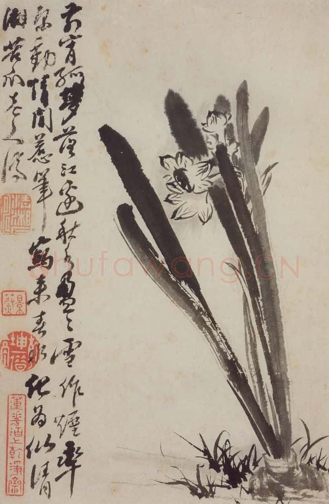 清 石涛《花卉册》书画作品