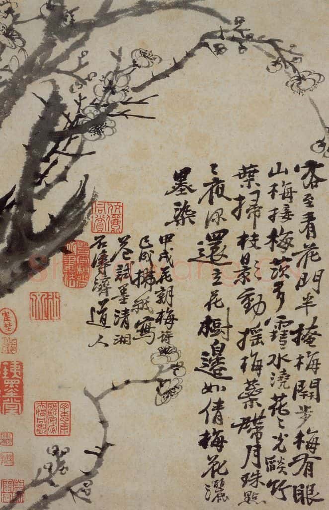 清 石涛《花卉册》书画作品