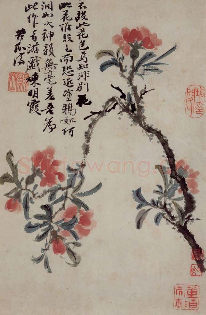 清 石涛《花卉册》书画作品