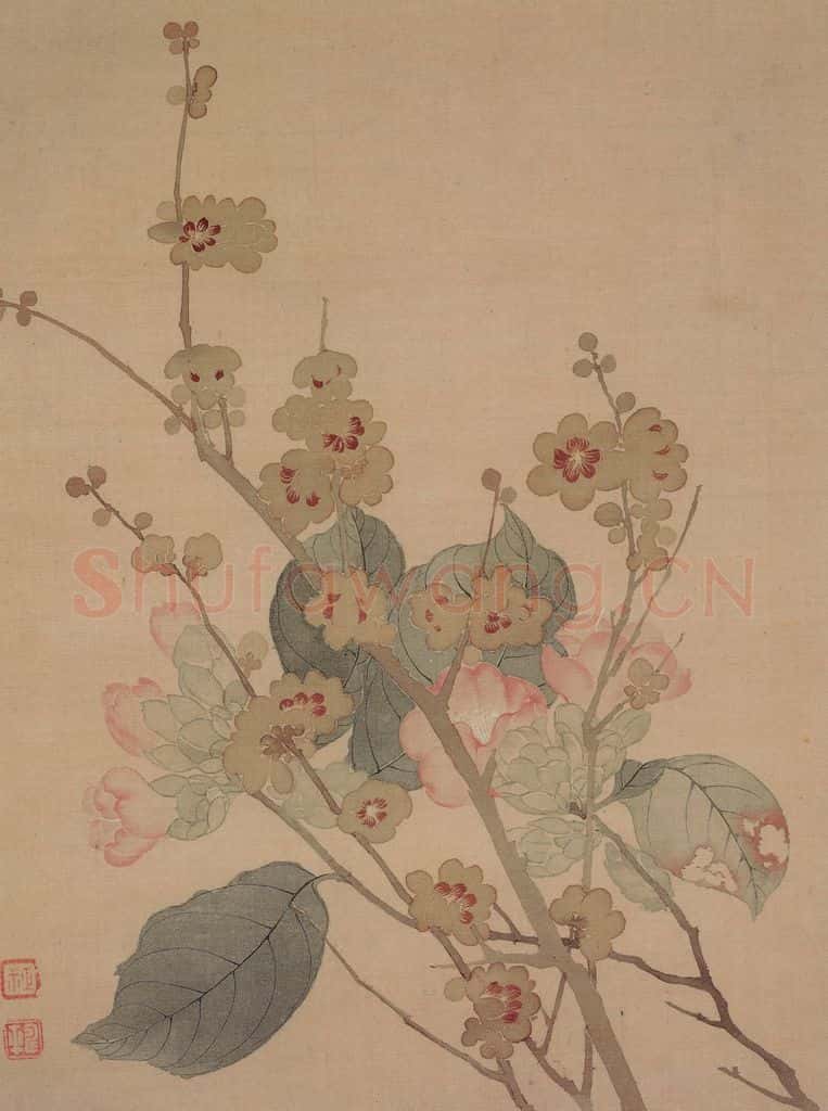 清 恽寿平《花卉册》书画作品