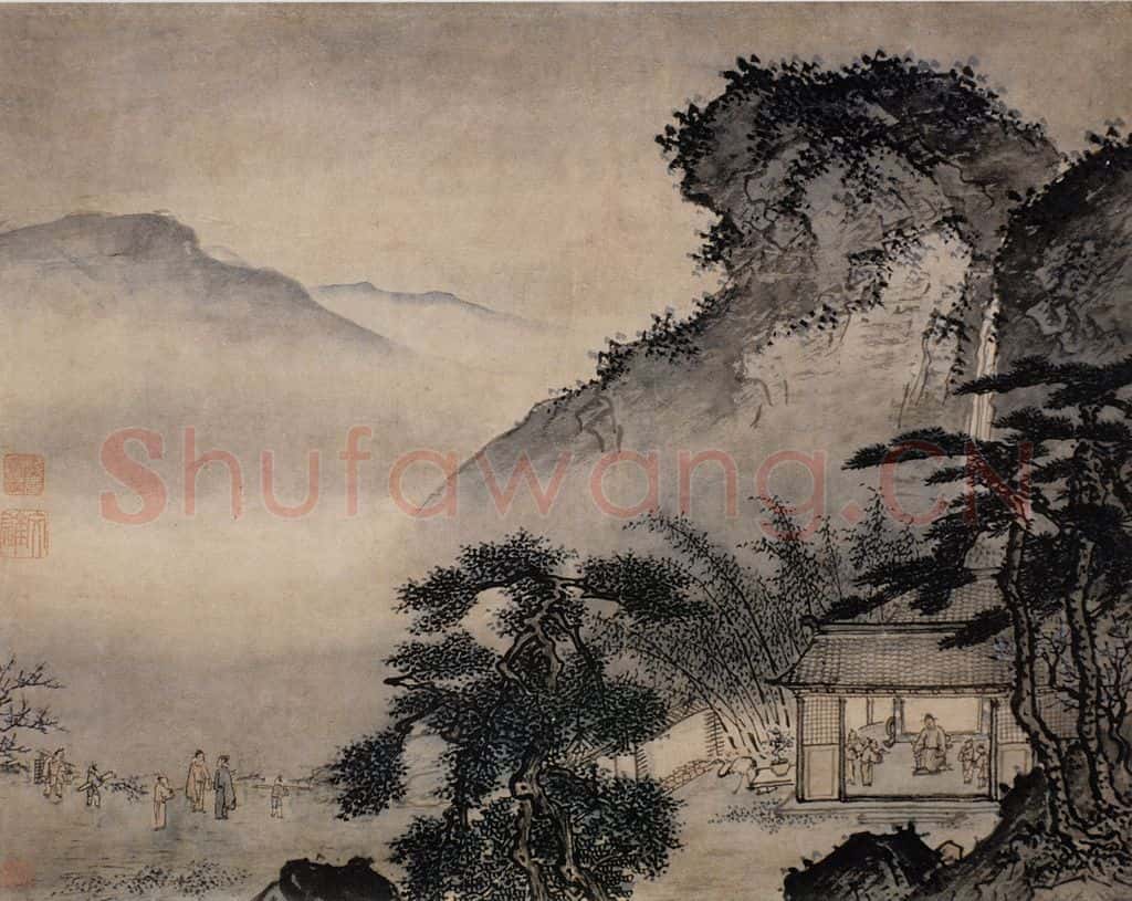 明 戴进 归田祝寿图 书画作品