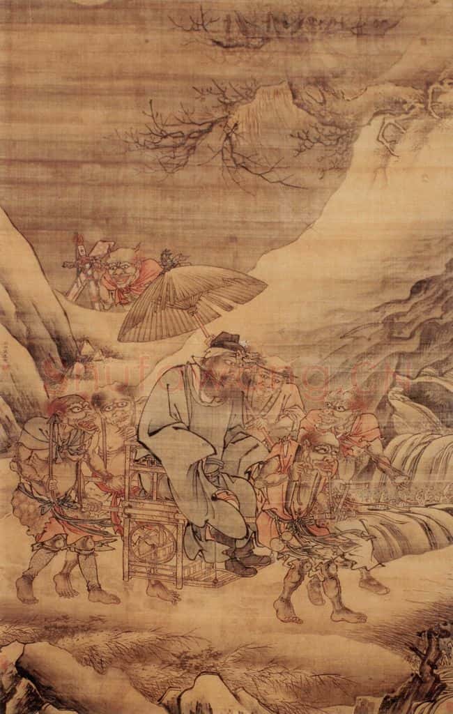 明 戴进 钟馗夜游图 书画作品