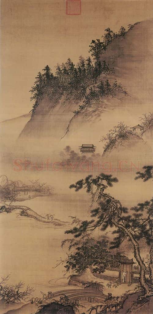 明 戴进 春游晚归图 书画作品