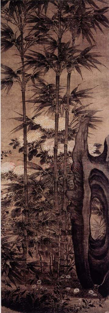 明 戴进 竹菊图 书画作品