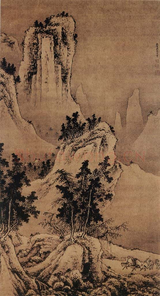 明 戴进 冬景山水图 书画作品