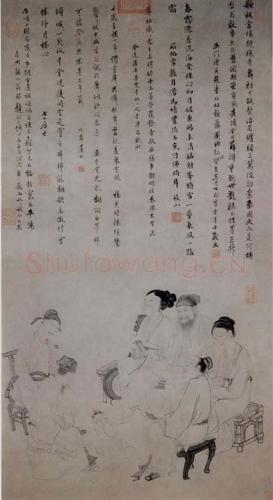 明 吴伟 歌舞图 书画作品