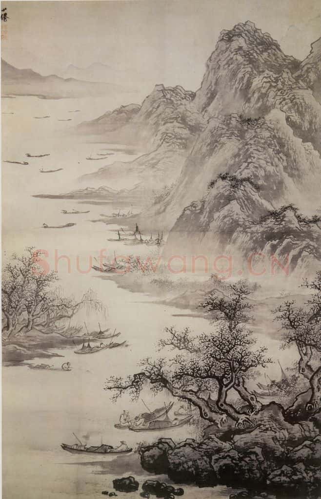 明 吴伟 渔乐图 书画作品