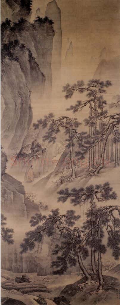 明 吴伟 灞桥风雪图 书画作品