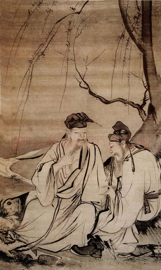 明 吴伟 吹箫图 书画作品
