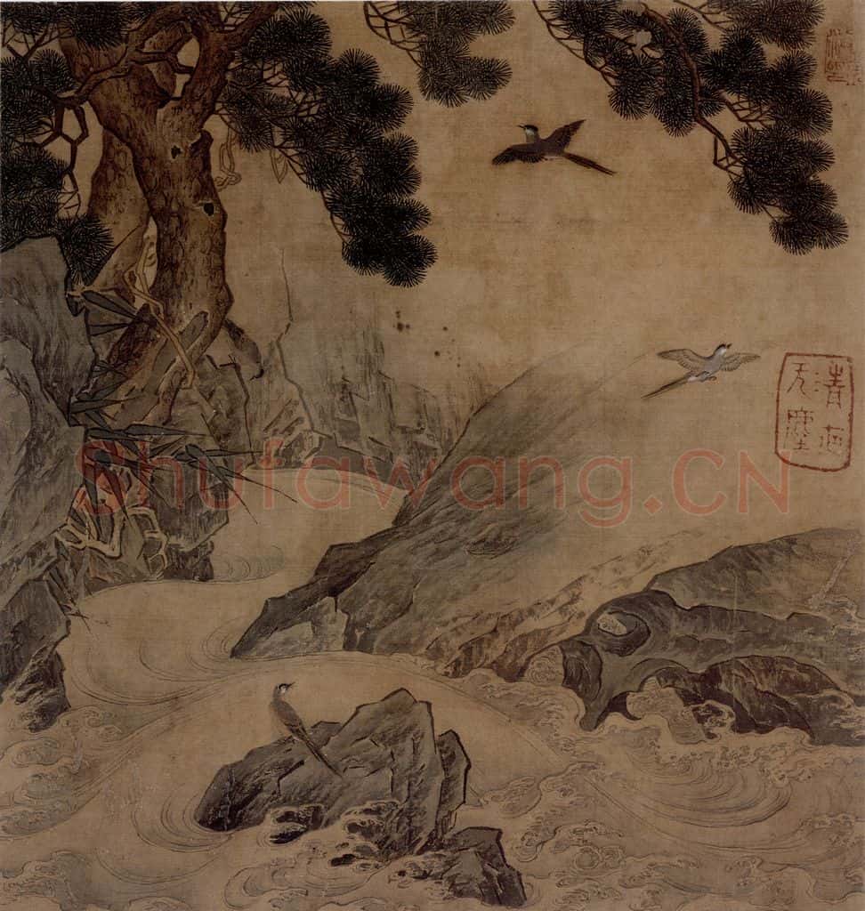 仇英《摹天籁阁宋人画册》书画作品