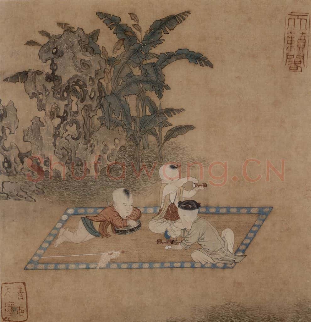 仇英《摹天籁阁宋人画册》书画作品