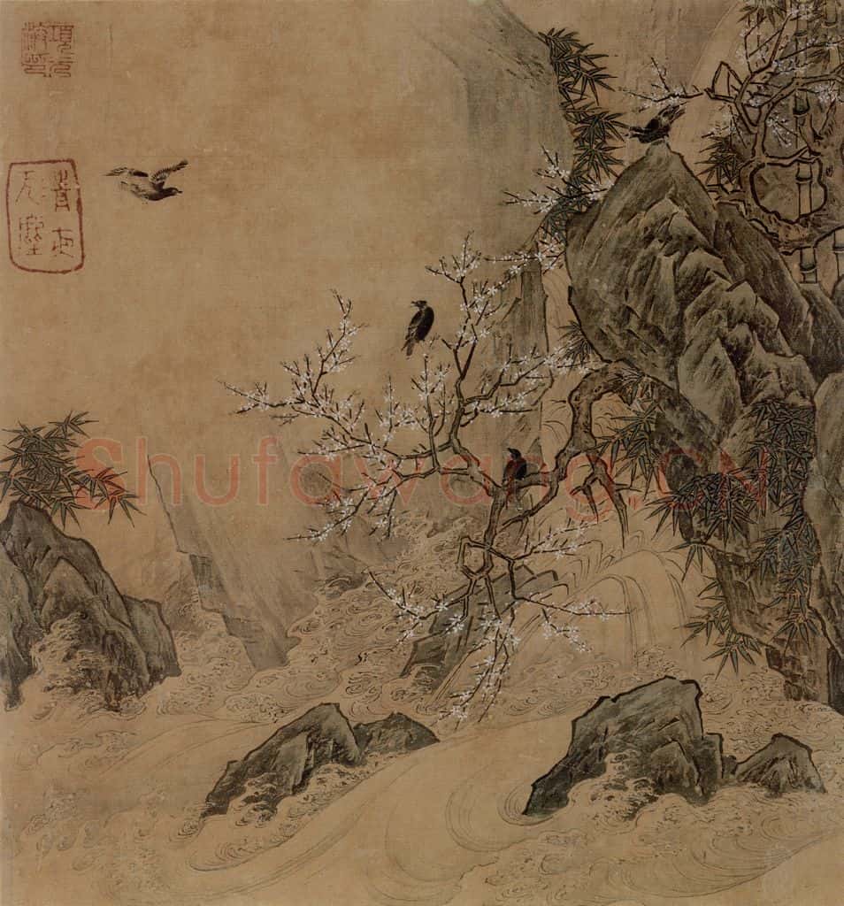 仇英《摹天籁阁宋人画册》书画作品