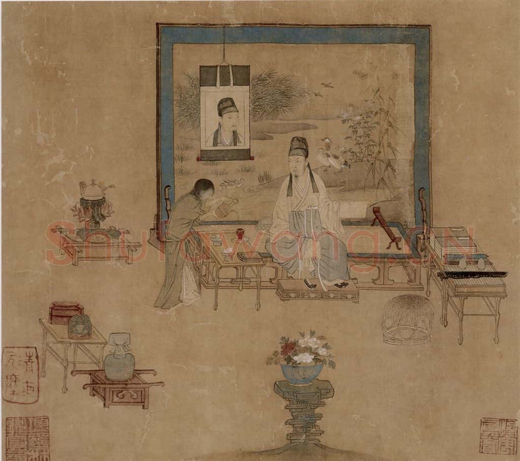 仇英《摹天籁阁宋人画册》书画作品
