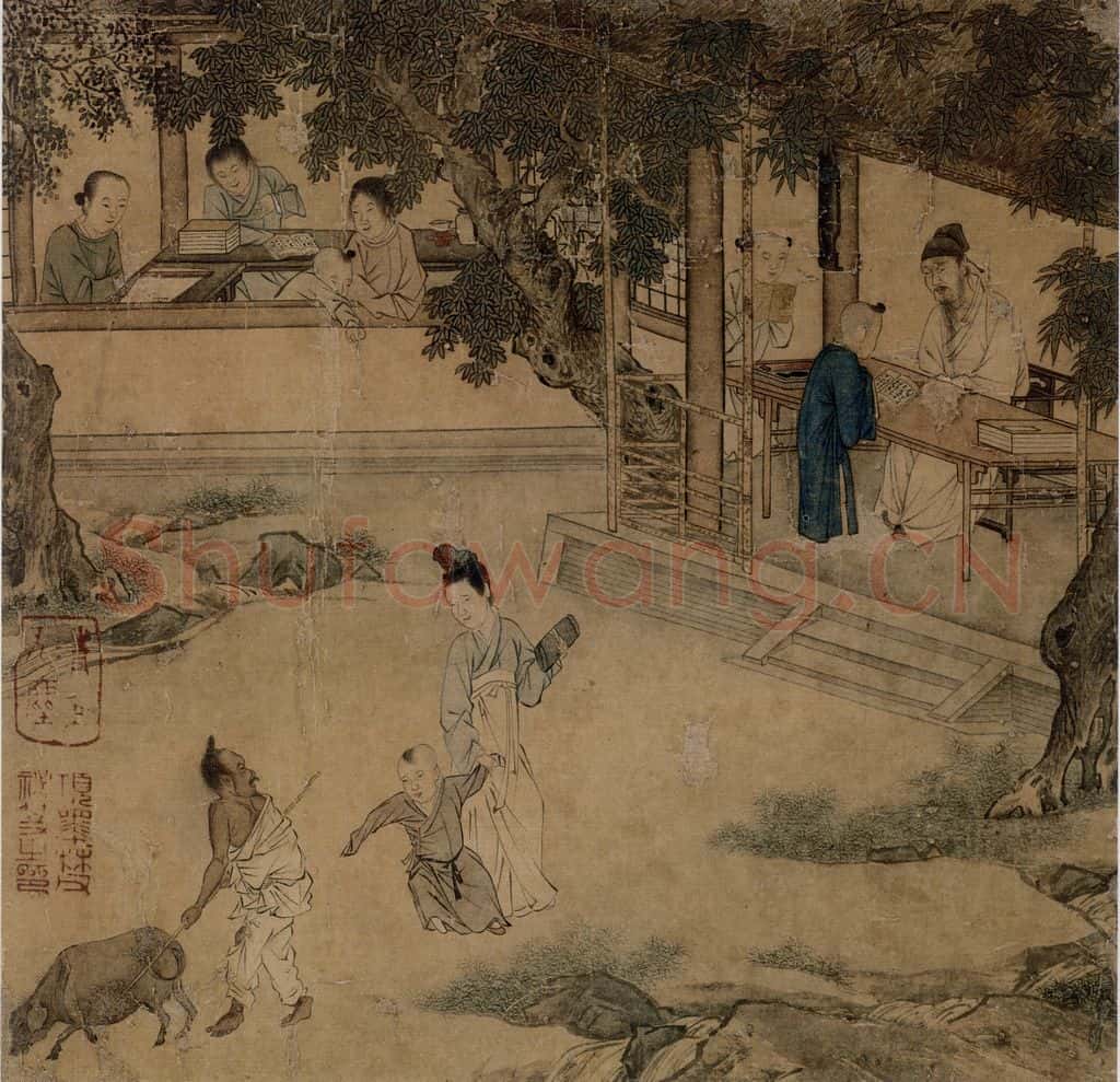 仇英《摹天籁阁宋人画册》书画作品
