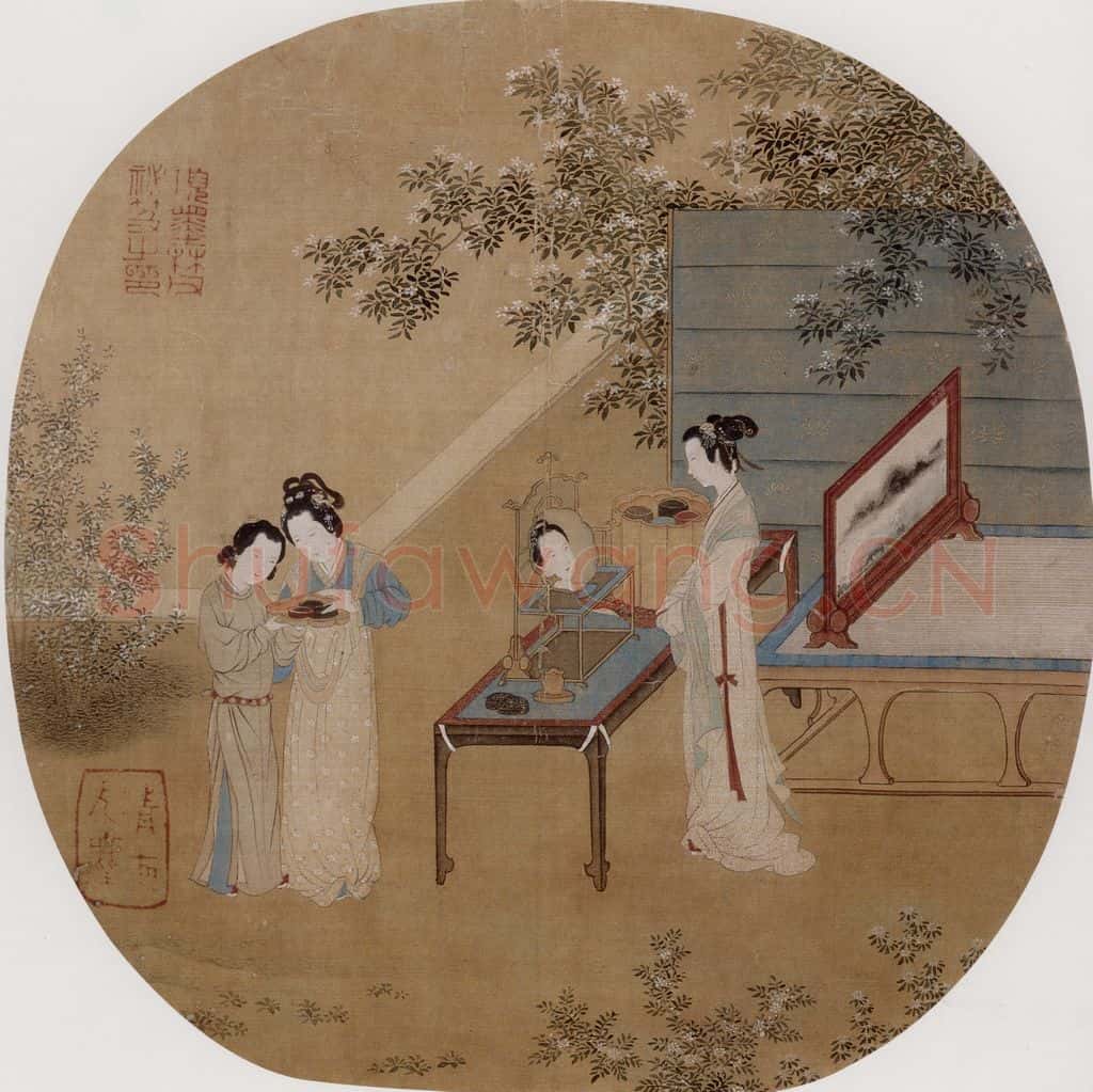 仇英《摹天籁阁宋人画册》书画作品
