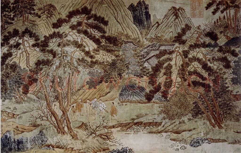  仇英《桃源图》书画作品