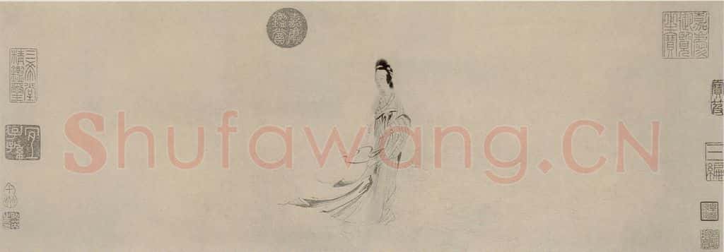 仇英《群仙会祝图局部》书画作品