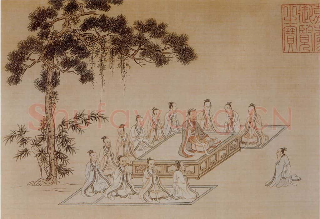  仇英《孝经图》书画作品