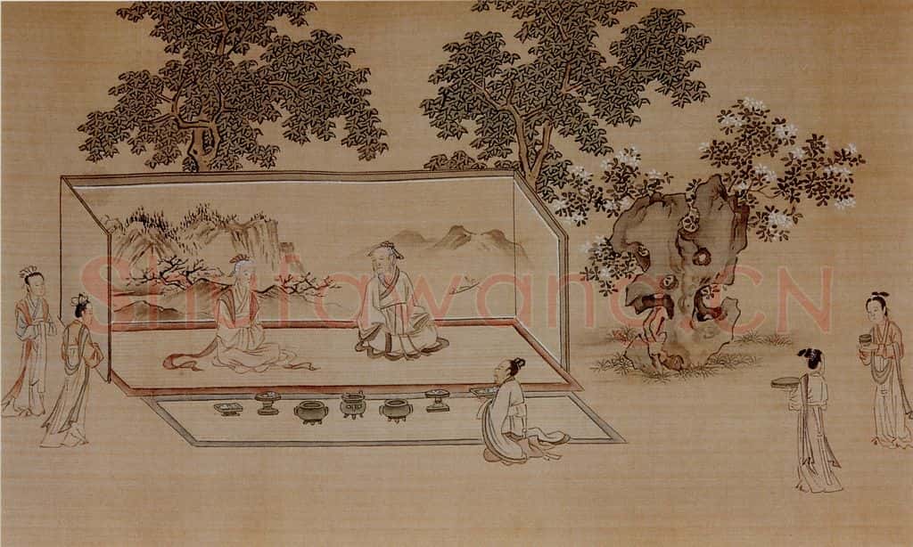 仇英《孝经图》书画作品