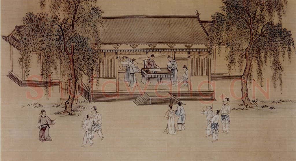  仇英《孝经图》书画作品