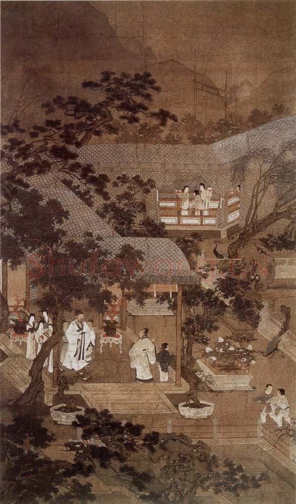 仇英《金谷园图》书画作品