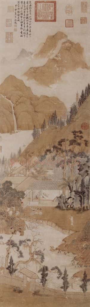 仇英《林亭佳趣图》书画作品