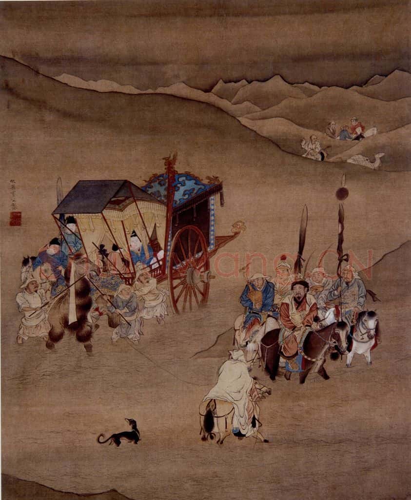 仇英《明妃出塞图》书画作品