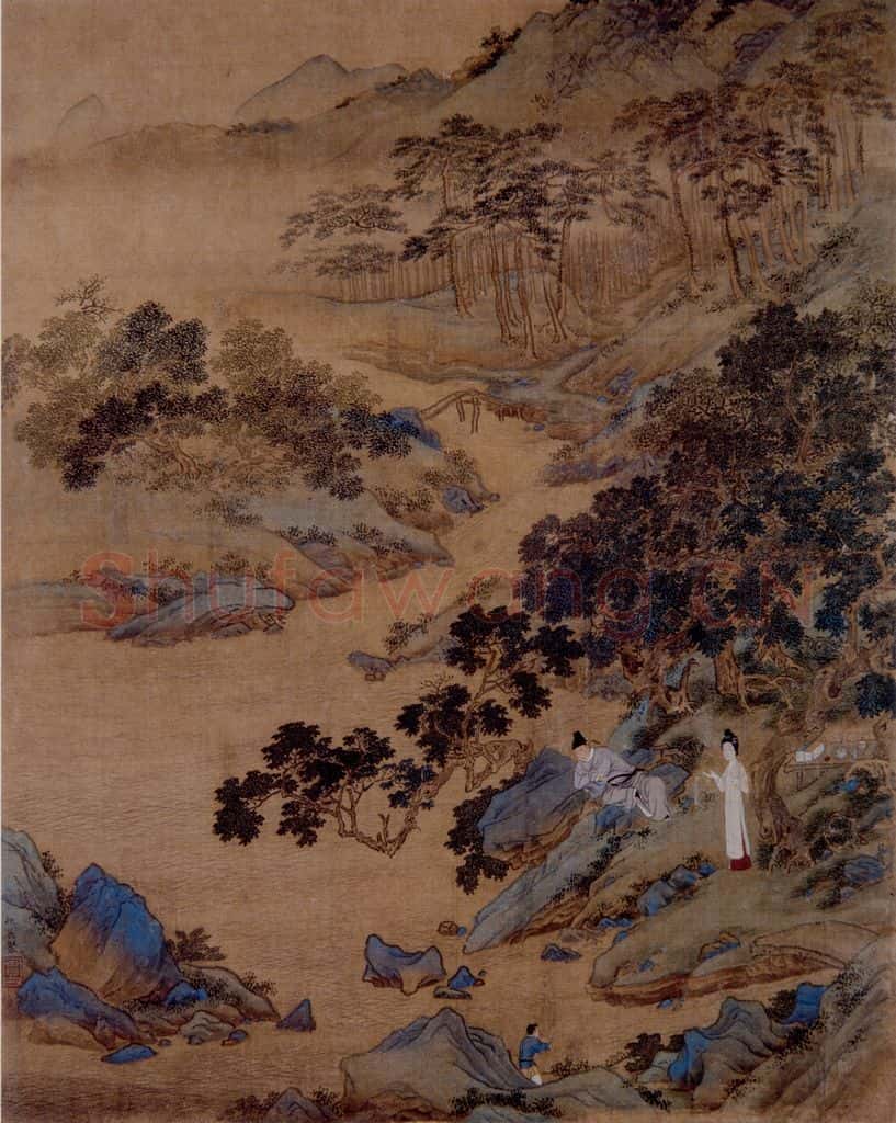  仇英《南华秋水图》书画作品