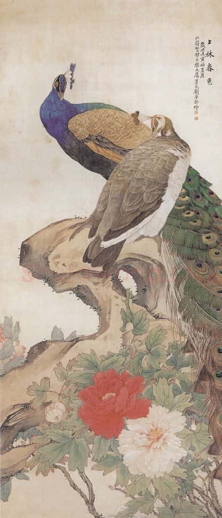 1938年 刘奎龄《上林春色图》书画作品