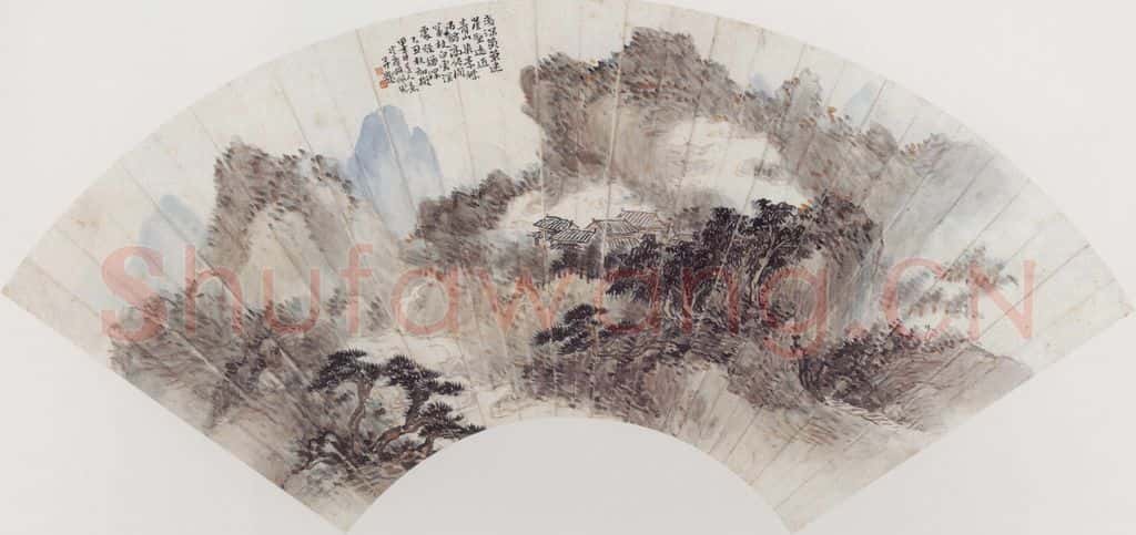 1925年 胡佩衡《白云深处径犹深》书画作品