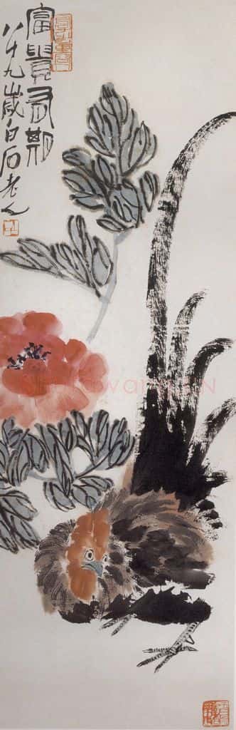 1949年 齐白石《富贵有期》书画作品