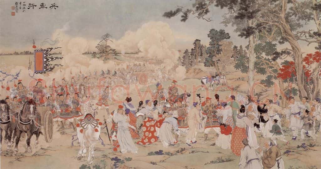 1956年 徐燕荪《兵车行》书画作品