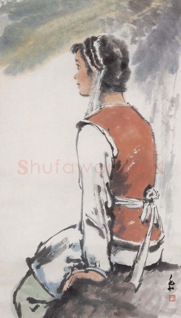 蒋兆和《大理之光》书画作品