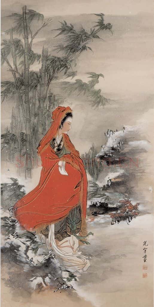 吴光宇《立雪》书画作品