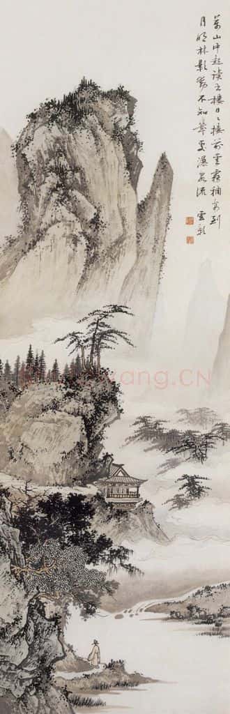 1943年 陈少梅《山水条屏》书画作品