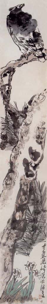梁崎《松鹰》书画作品