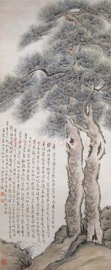 徐世昌《松风漫漫石气浓》书画作品