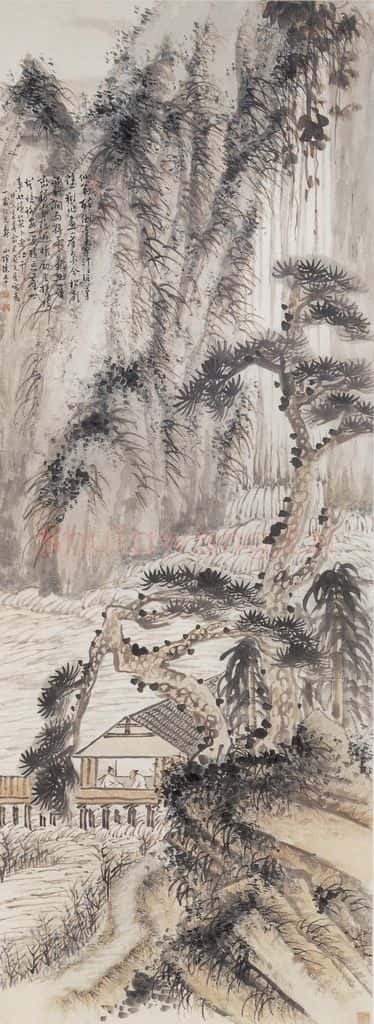 1938年 陈半丁《松声泉韵图》书画作品