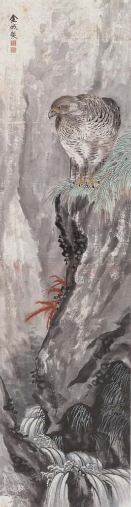 金城《鹰》书画作品