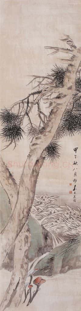 1894年 朱偁 花卉屏 书画作品
