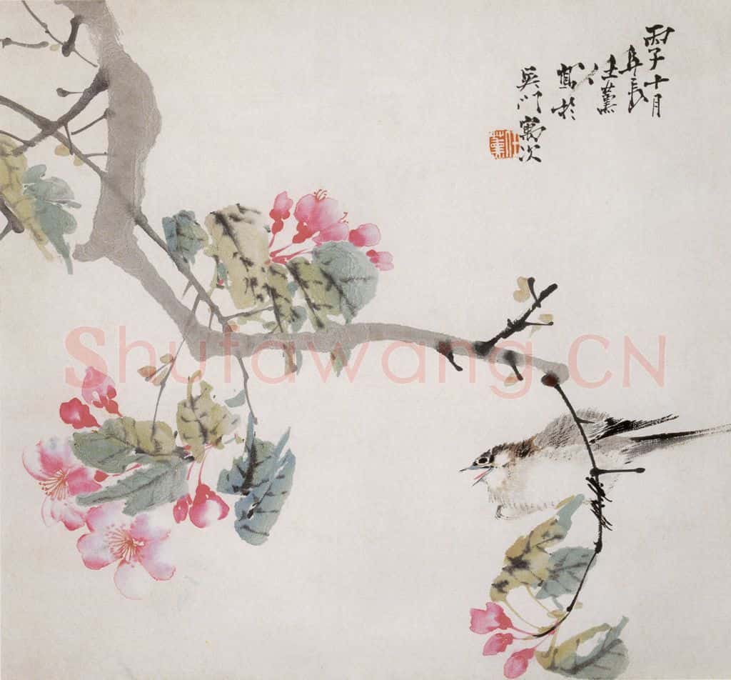 1876年 任薰 花鸟 书画作品